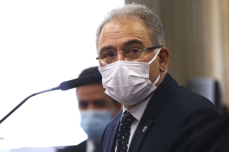 O ministro da Saúde, Marcelo Queiroga, é ouvido novamente durante sessão da CPI da Pandemia, no Senado