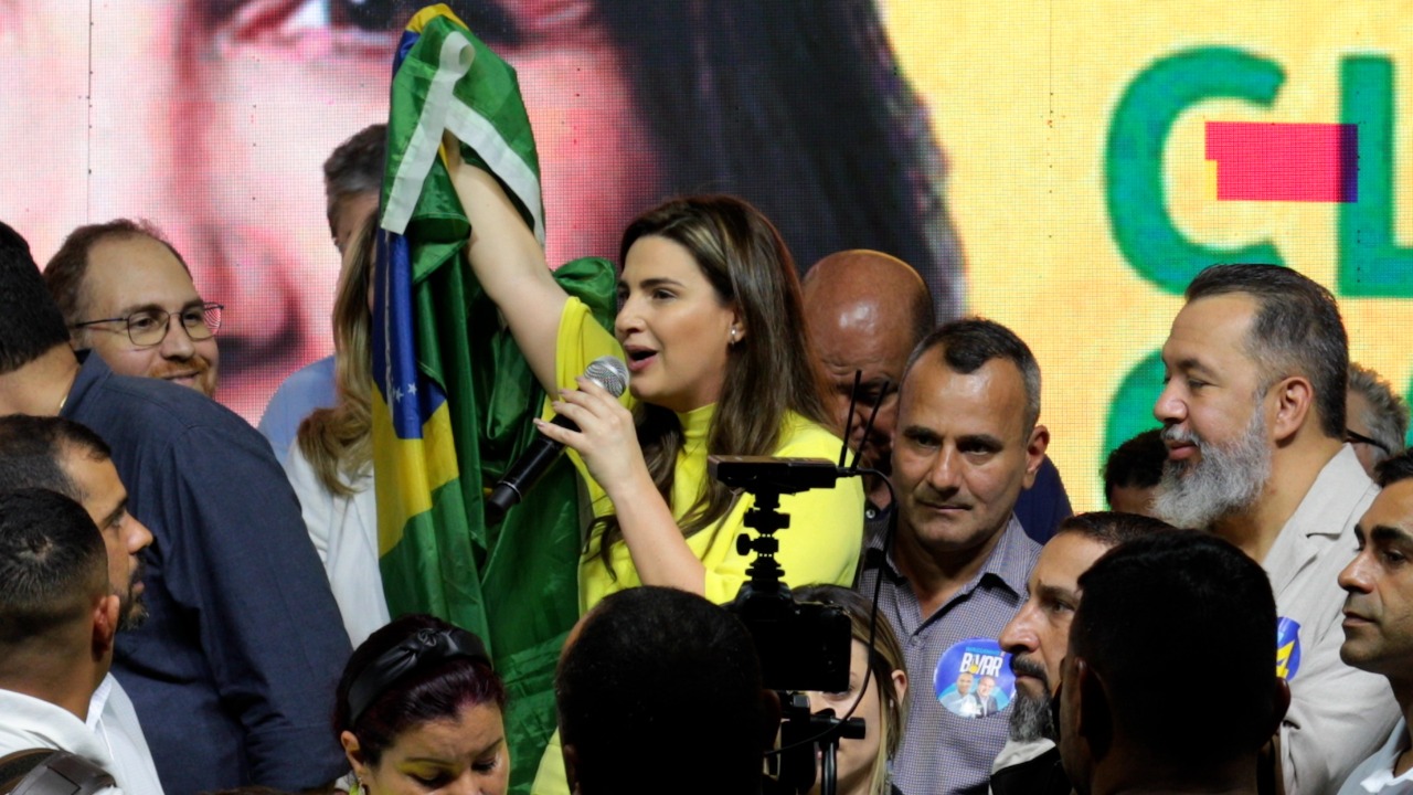 O União Brasil homologou a sua candidatura no Rio para o Senado federal, Clarissa Garotinho