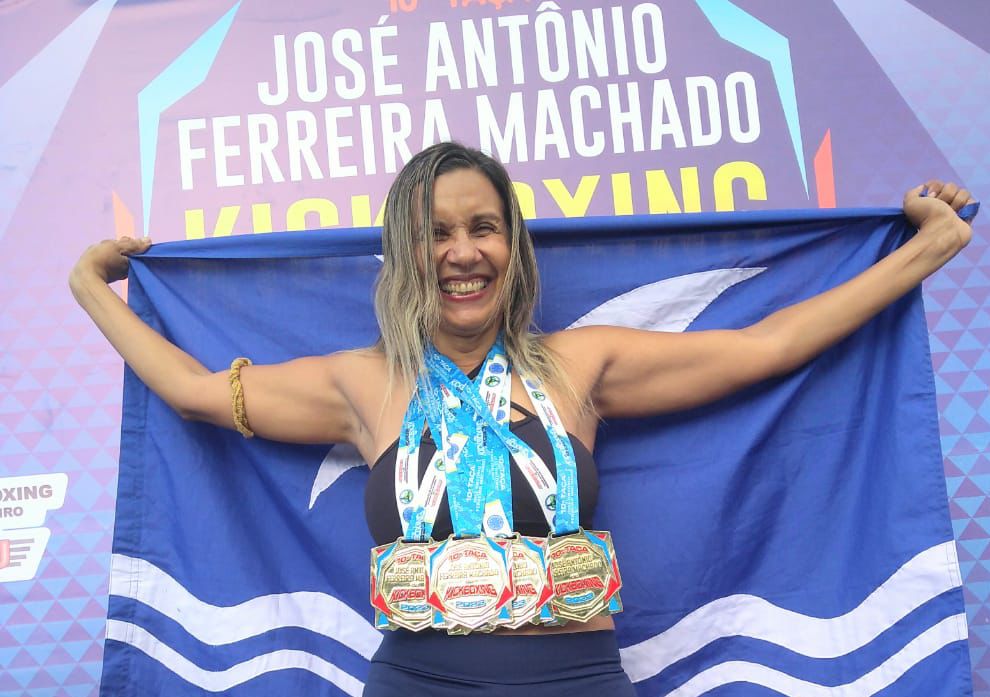 A atleta disputou na categoria em que foi campeã no ano passado, Feminino Master até 65 kg