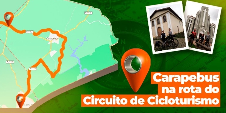 Em Carapebus, a rota do Circuito de Cicloturismo é feita pela estrada do antigo correio imperial