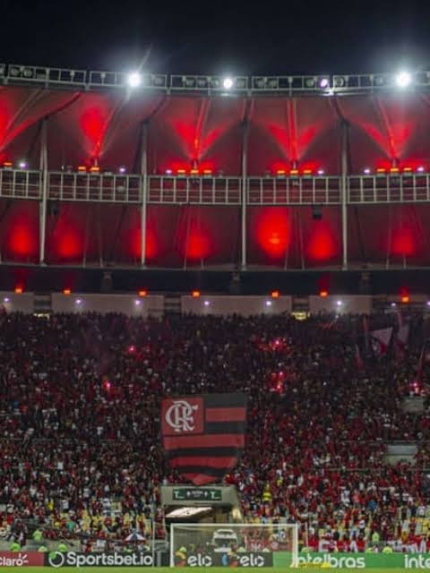 Torcida do Flamengo em dia de jogo, no Maracanã, demonstrando seu amor pelo time rubro-negro.