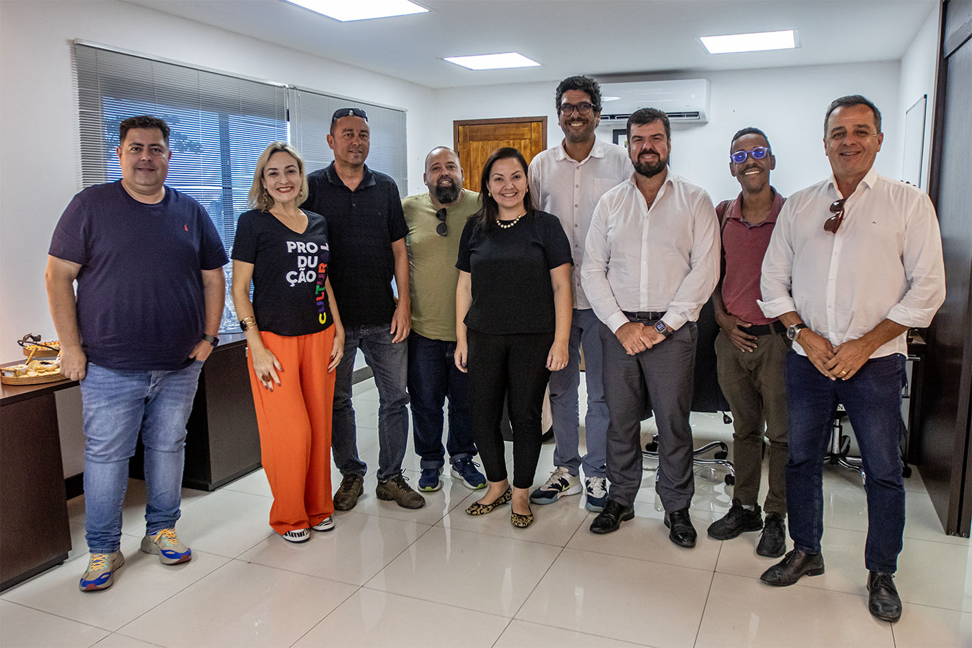 Durante a reunião, o grupo apresentou o projeto intitulado 